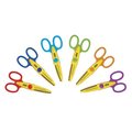 School Smart Paper Edger Scissor Set, Assorted Colors, Set of 6 PK 085067